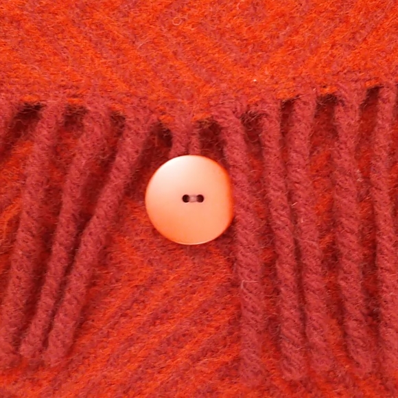 Red Swing Artisan Handmade Blanket Coat Long Wool a+ Statement Coat Quality OOAK - Picture 11 of 12